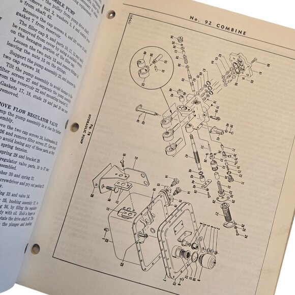 Vintage Massey Harris No 92 Combine Owners Manual 1963 Agricultural Repair Guide - Picture 6 of 16